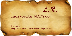 Laczkovits Nándor névjegykártya