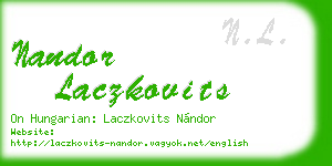 nandor laczkovits business card